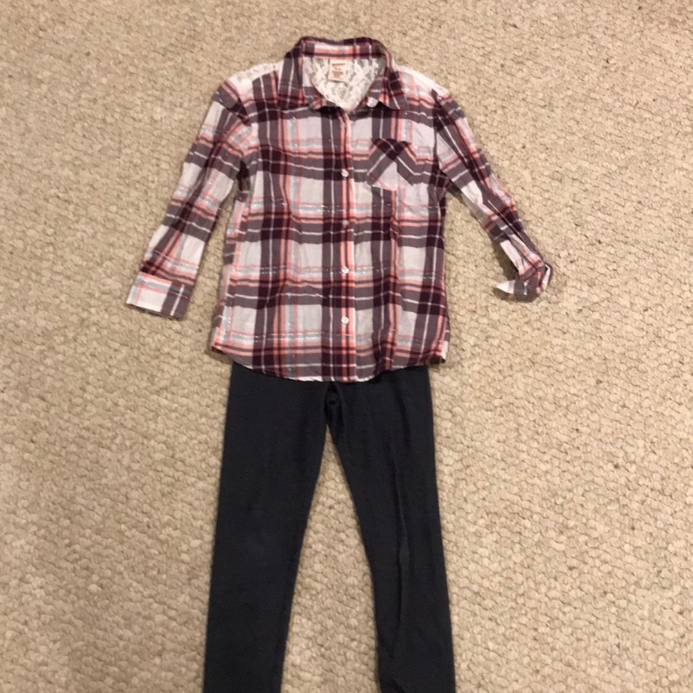 Girls flannel outfit